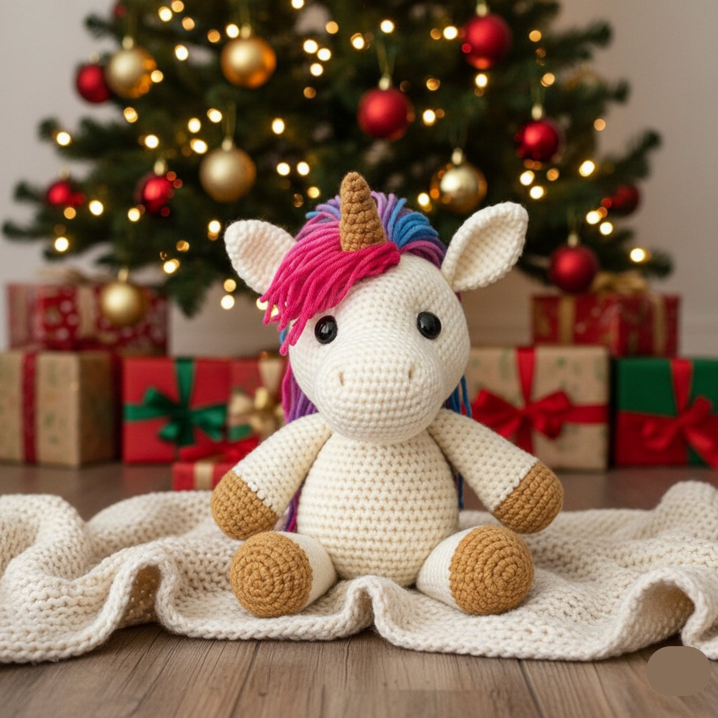 Sweet Unicorn Crochet Pattern – 35cm Amigurumi Christmas PDF Tutorial